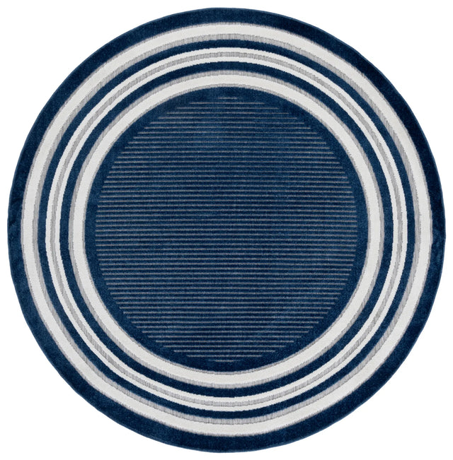 Safavieh Cabana 6'-7" x 6'-7" Rug in Blue / Ivory