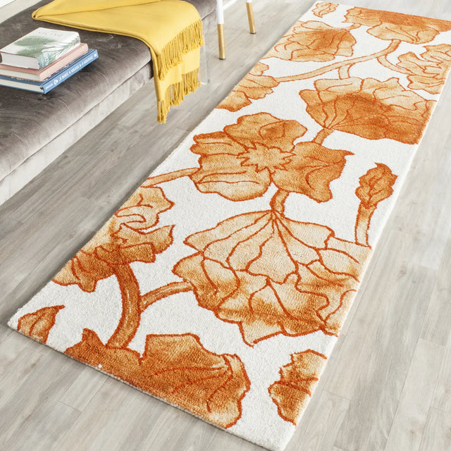 Safavieh Dip Dye 2'-3" x 6'-0" Rug in Ivory / Orange