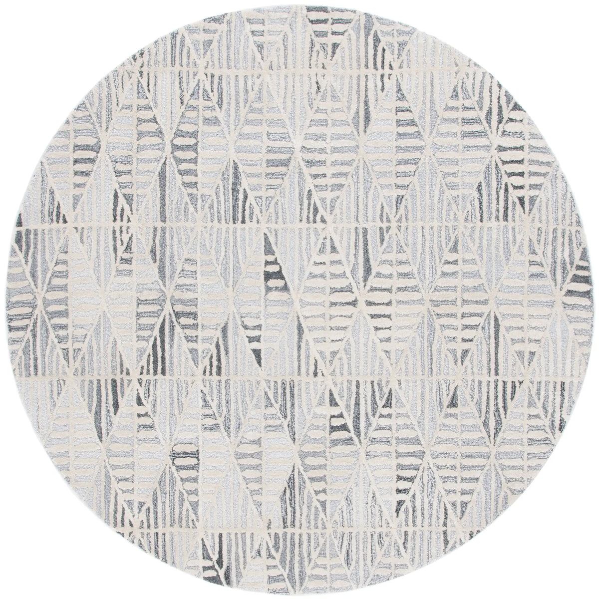Safavieh Ebony 6'-0" x 6'-0" Rug in Grey / Ivory