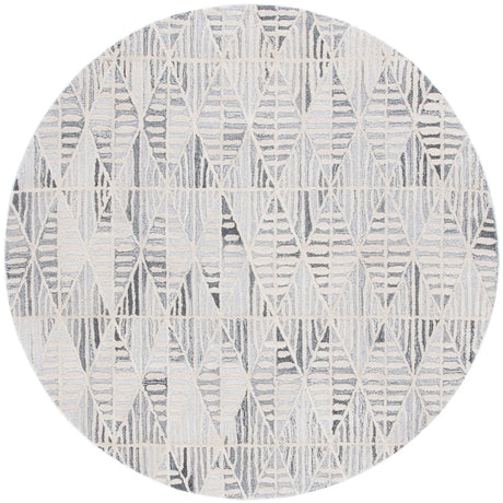 Safavieh Ebony 6'-0" x 6'-0" Rug in Grey / Ivory