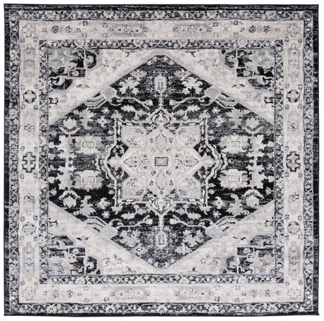 Safavieh Brentwood 6'-7" x 6'-7" Rug in Black / Ivory