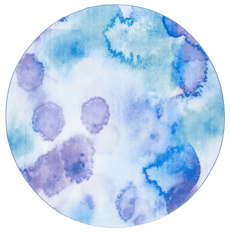Safavieh Paint Brush 5'-1" x 5'-1" Rug in Blue / Lavender
