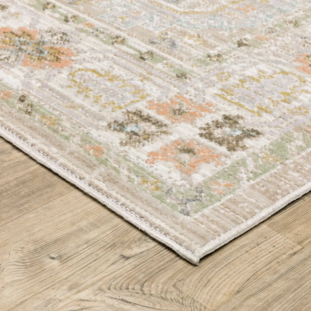 Oriental Weavers Sphinx Cavett CAV04 Blue Rugs - corner detail