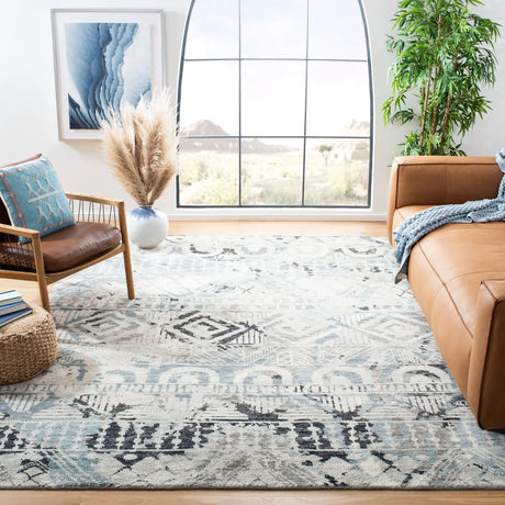 Safavieh Samarkand 10'-0" x 14'-0" Rug in Grey / Ivory