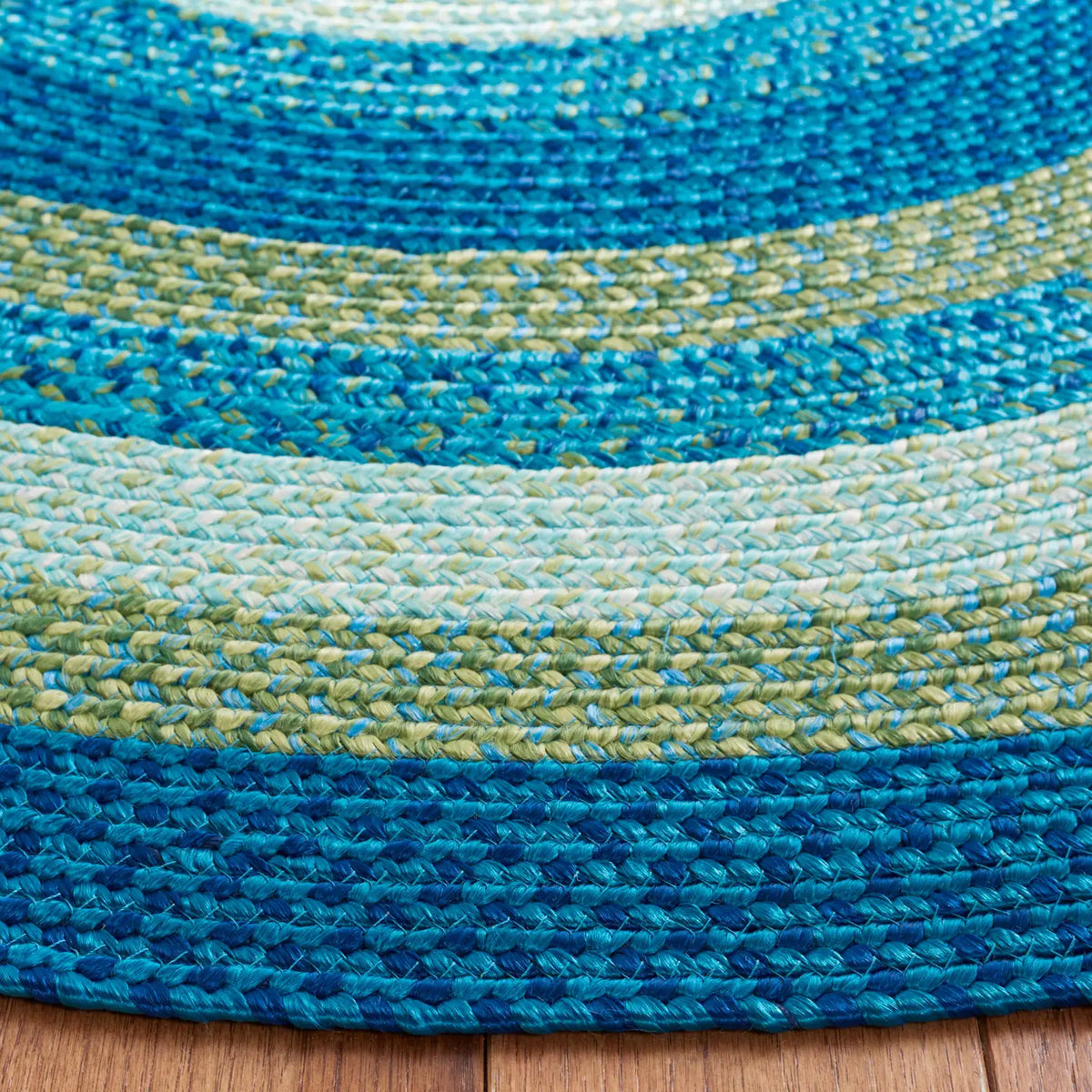 Safavieh Braided 5'-0" x 8'-0" Rug in Aqua / Green