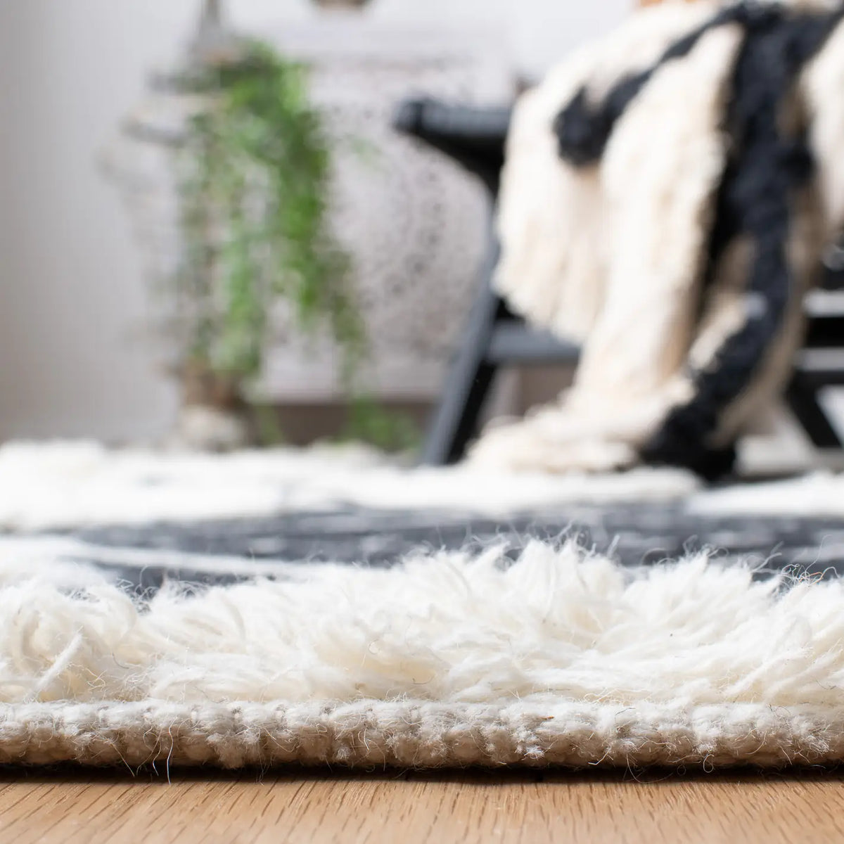 Safavieh Natura 4'-0" x 6'-0" Rug in Ivory / Black
