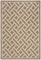 Safavieh Courtyard 5'-3" x 7'-7" Rug in Brown / Light Beige