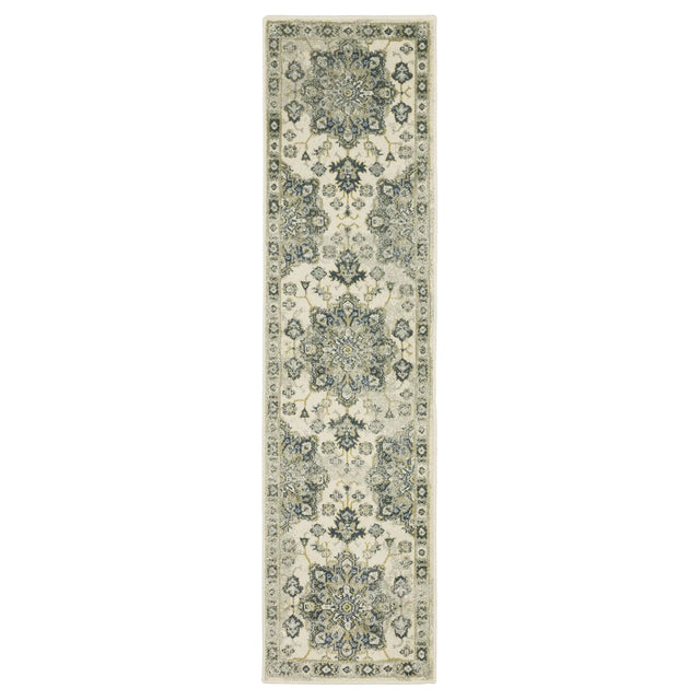 Oriental Weavers Sphinx Branson Br04B Ivory/ Blue Rugs - runner