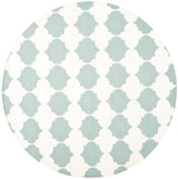 Safavieh Dhurries 7'-0" x 7'-0" Rug in Blue / Ivory