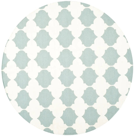 Safavieh Dhurries 7'-0" x 7'-0" Rug in Blue / Ivory