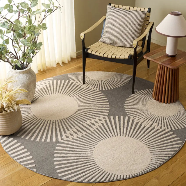 Safavieh Versailles 6'-0" x 6'-0" Rug in Grey / Beige