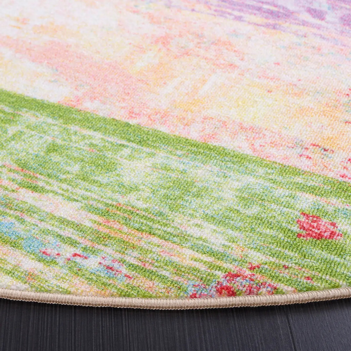 Safavieh Paint Brush 6'-7" x 6'-7" Rug in Pink / Blue