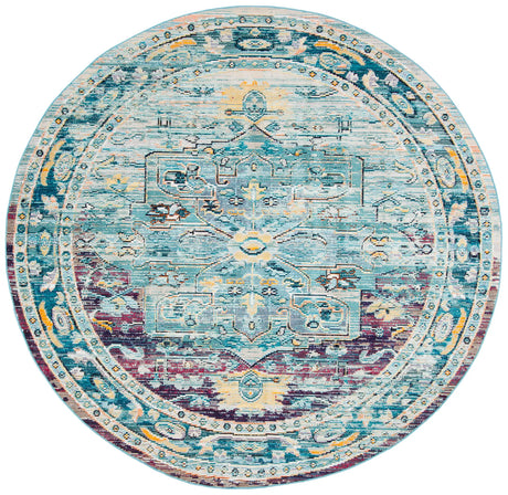 Safavieh Crystal 5'-0" x 5'-0" Rug in Teal / Purple