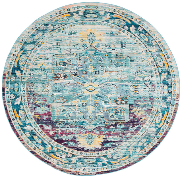 Safavieh Crystal 5'-0" x 5'-0" Rug in Teal / Purple