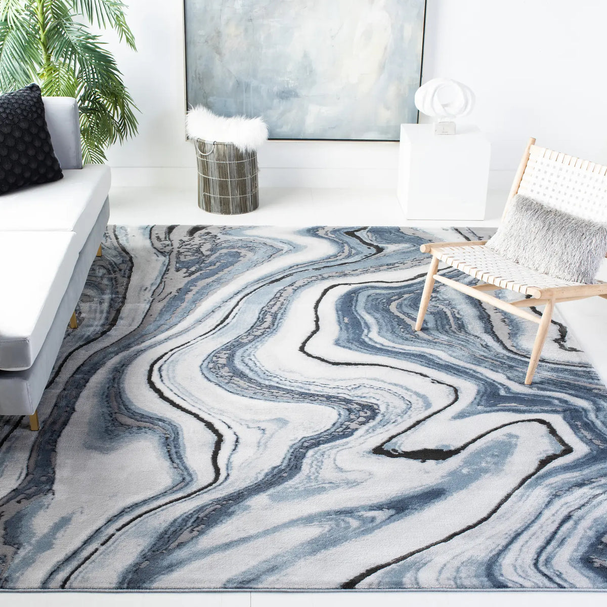 Safavieh Craft 10'-6" x 14'-0" Rug in Blue / Grey