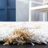 Safavieh Horizon Shag 800 4'-0" x 6'-0" Rug in Ivory / Gold