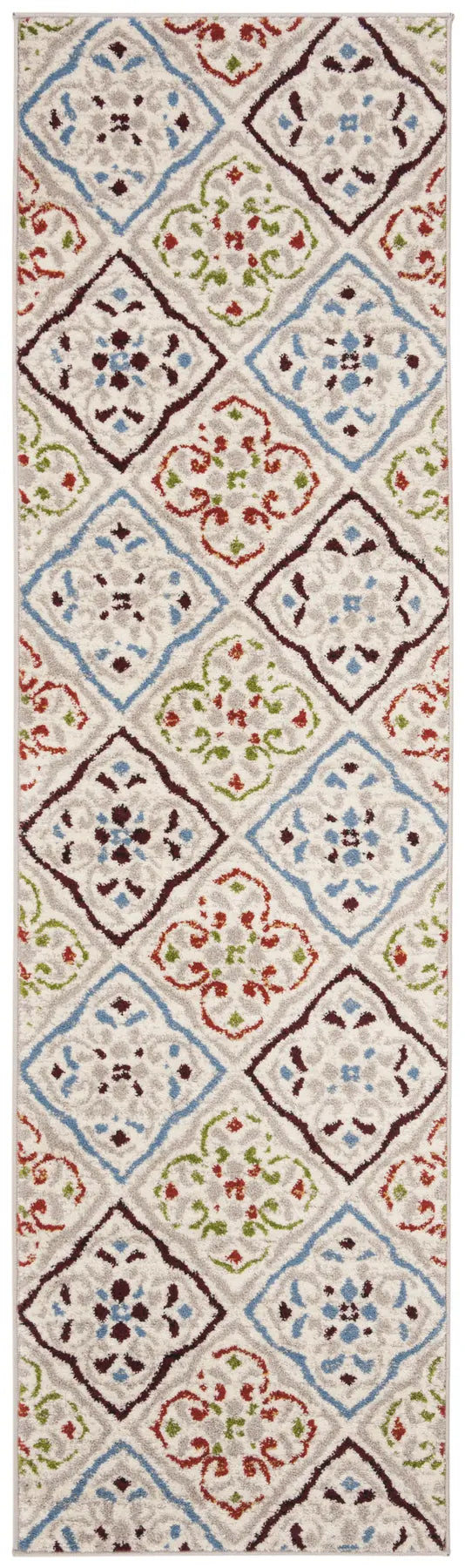 Safavieh Sagamore 2'-3" x 8'-0" Rug in Light Grey / Terracotta