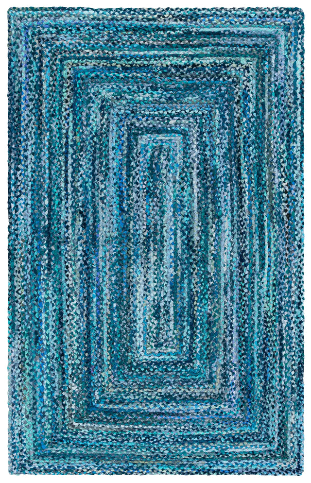 Safavieh Braided 4'-0" x 6'-0" Rug in Teal / Blue