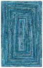 Safavieh Braided 4'-0" x 6'-0" Rug in Teal / Blue