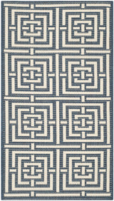 Safavieh Courtyard 2'-0" x 3'-7" Rug in Navy / Beige
