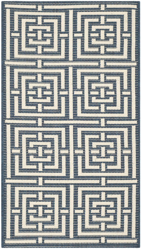 Safavieh Courtyard 2'-0" x 3'-7" Rug in Navy / Beige