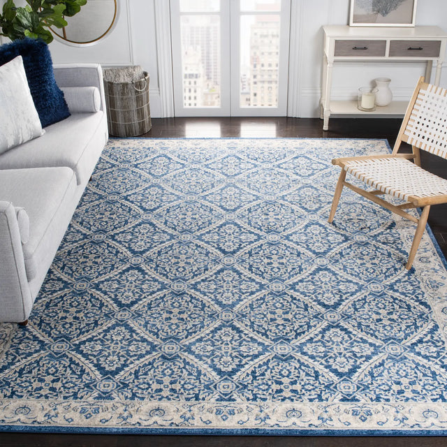 Safavieh Brentwood 10'-0" x 13'-0" Rug in Navy / Creme