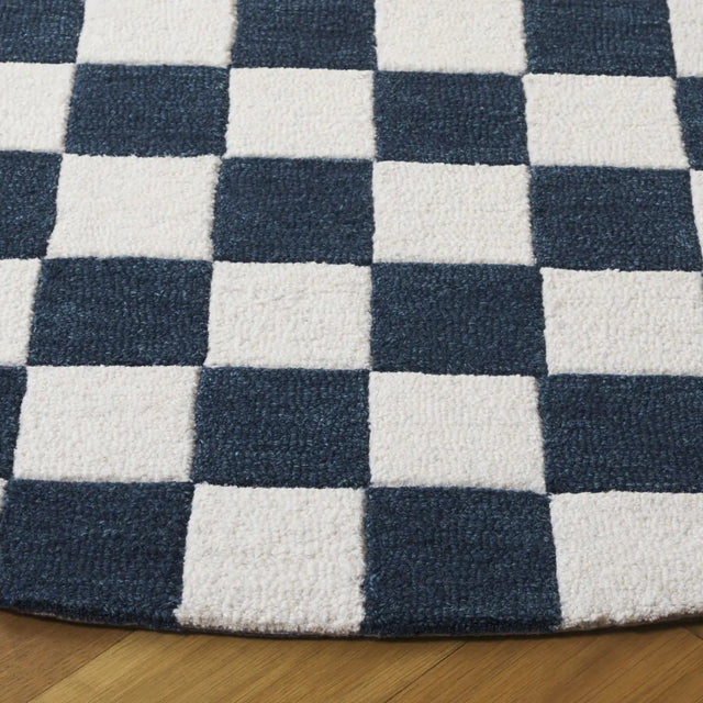 Safavieh Ebony 6'-0" x 6'-0" Rug in Blue / Ivory