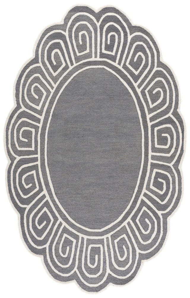 Safavieh Novelty 5'-0" x 8'-0" Rug in Grey / Ivory