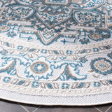Safavieh Cabana 6'-7" x 6'-7" Rug in Navy / Grey