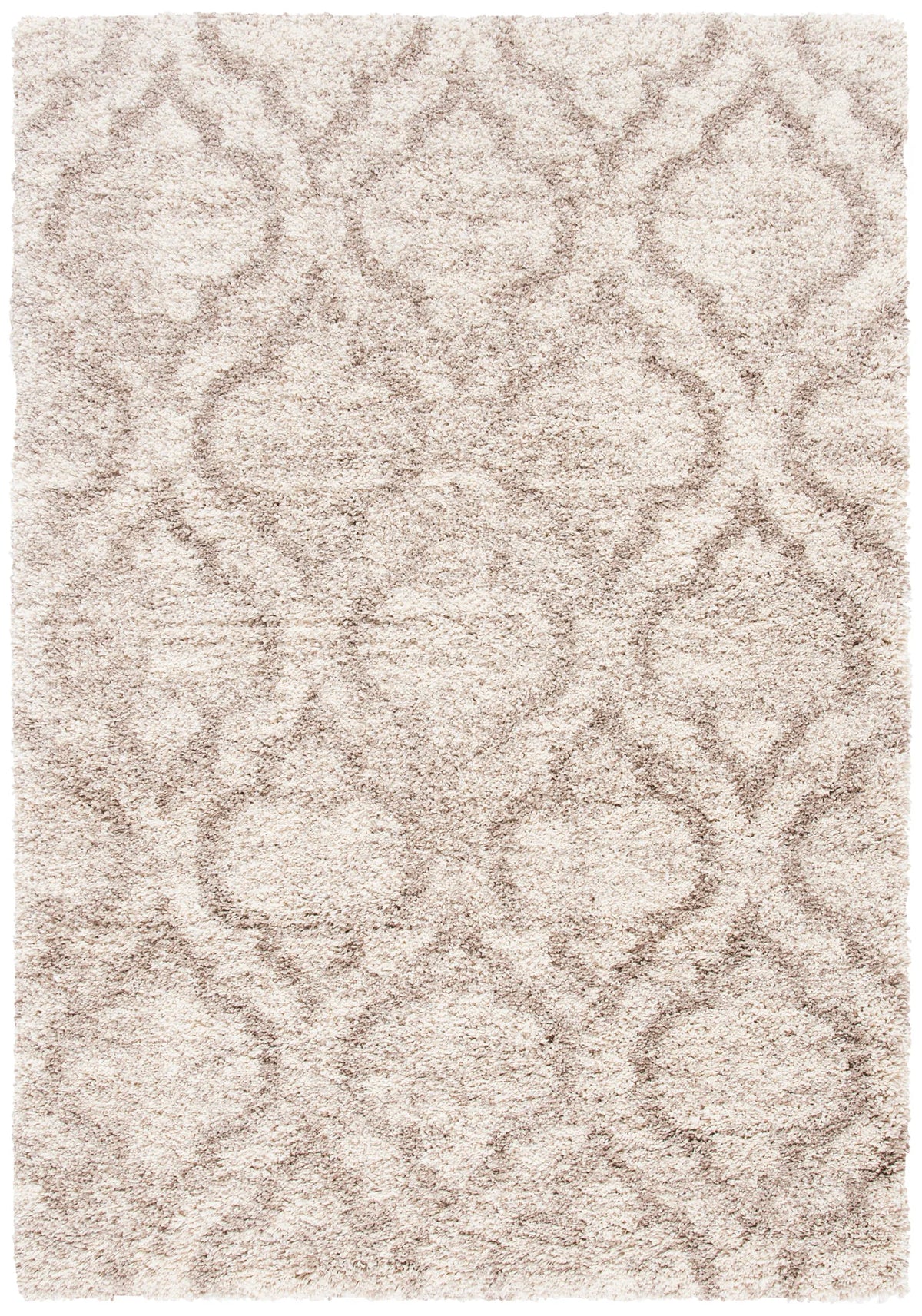 Safavieh Hudson Shag 4'-0" x 6'-0" Rug in Multi Ivory / Beige