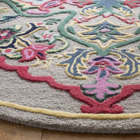 Safavieh Bellagio 5'-0" x 5'-0" Rug in Dark Grey / Multi