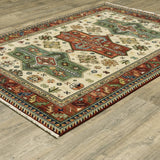 Oriental Weavers Lilihan 8022R Red/ Multi Rug - angle detail