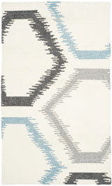 Safavieh Dhurries 3'-0" x 5'-0" Rug in Ivory / Multi