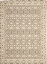Safavieh Courtyard 6'-7" x 9'-6" Rug in Brown / Creme