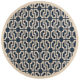 Safavieh Courtyard 7'-10" x 7'-10" Rug in Navy / Beige