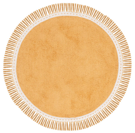 Safavieh Easy Care 3'-0" x 3'-0" Rug in Yellow / Ivory
