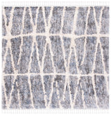 Safavieh Berber Fringe Shag 6'-7" x 6'-7" Rug in Grey / Cream