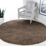 Safavieh Sga-Athens Shag 6'-7" x 6'-7" Rug in Taupe