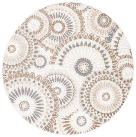 Safavieh Cabana 5'-3" x 5'-3" Rug in Grey / Ivory