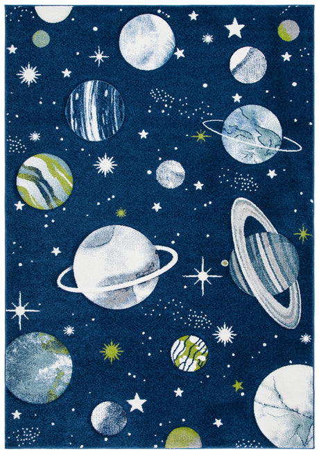 Safavieh Carousel Kids 100 4'-0" x 6'-0" Rug in Navy / Ivory