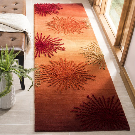 Safavieh Soho 2'-6" x 10'-0" Rug in Rust / Multi
