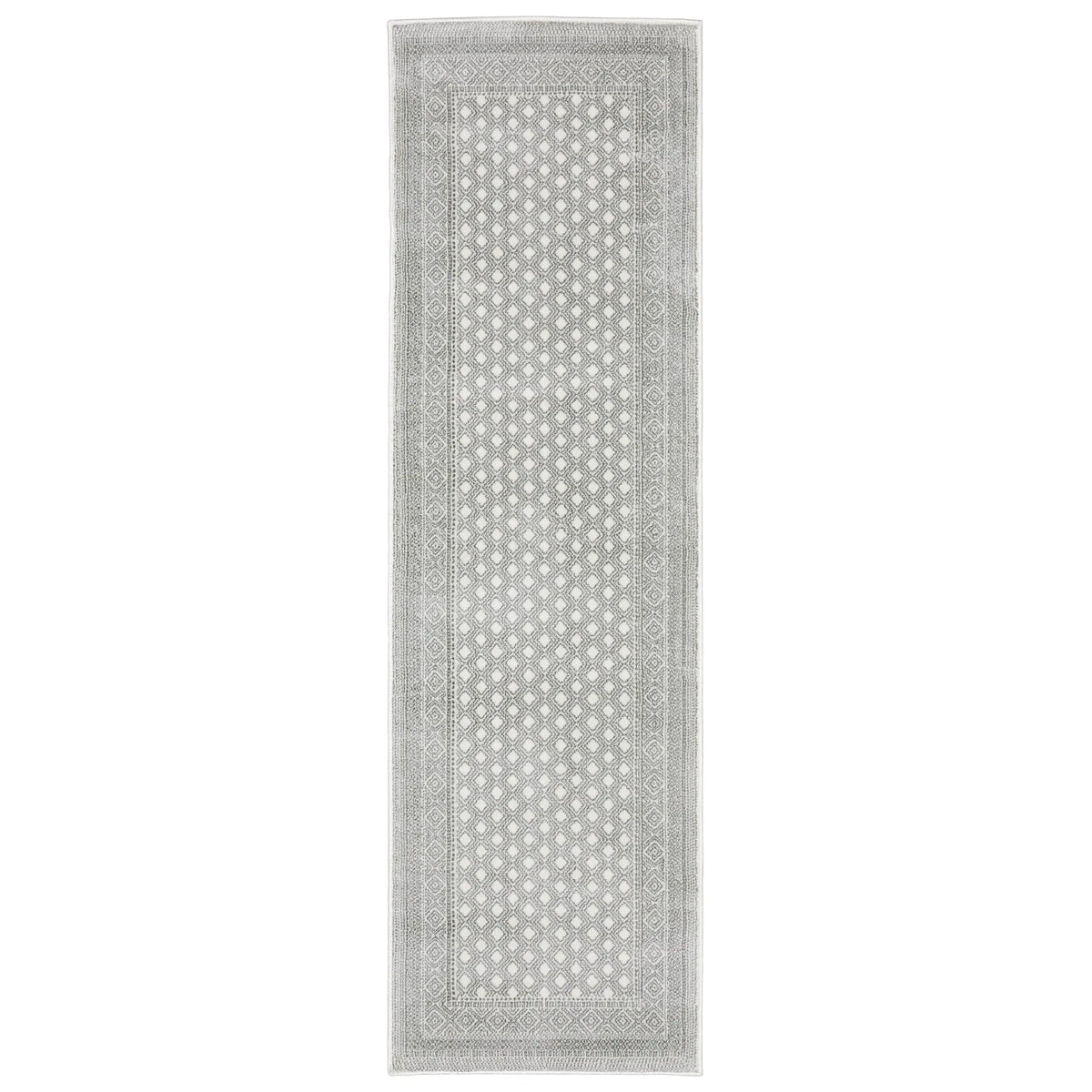 Oriental Weavers Montecito 094W8 White/ Grey Rug - runner