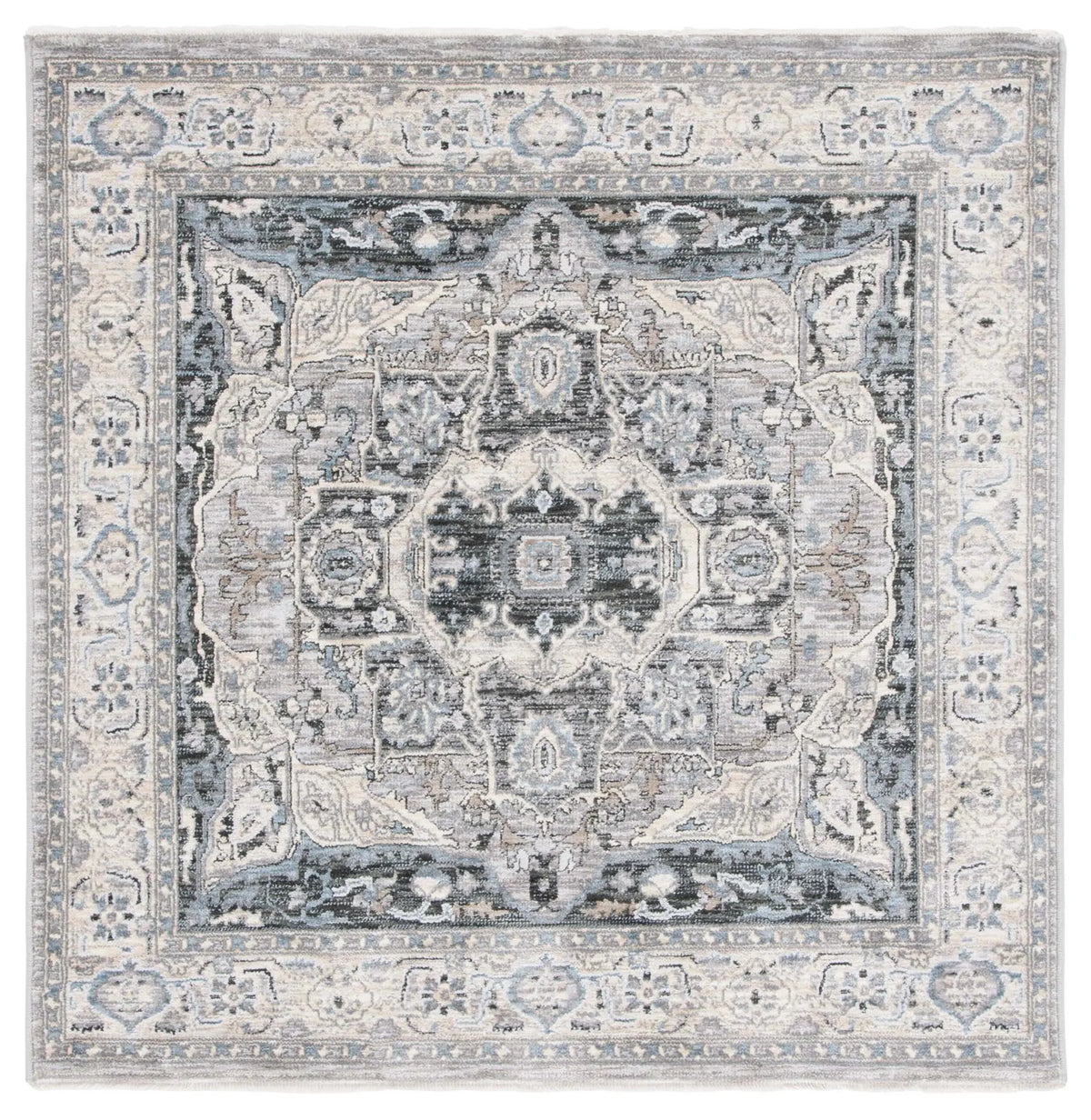 Safavieh Artifact 4'-0" x 4'-0" Rug in Grey / Ivory
