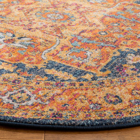 Safavieh Evoke 5'-3" x 5'-3" Rug in Blue / Orange