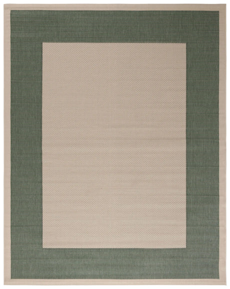 Safavieh Courtyard 10'-0" x 14'-0" Rug in Beige / Dark Green