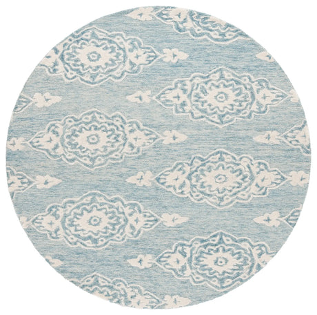 Safavieh Ebony 6'-0" x 6'-0" Rug in Ivory / Light Blue