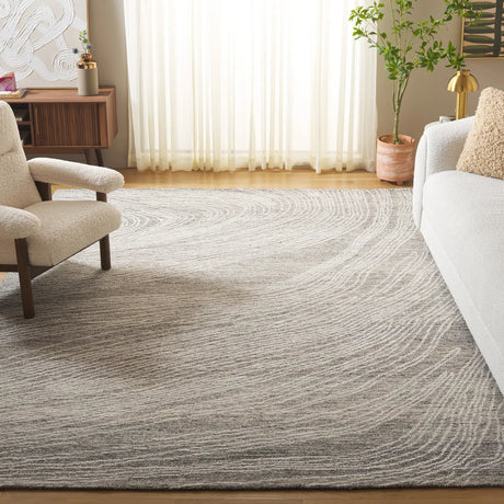Safavieh Abstract 10'-0" x 14'-0" Rug in Charcoal / Ivory