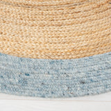 Safavieh Braided 5'-0" x 7'-0" Rug in Light Blue / Gold