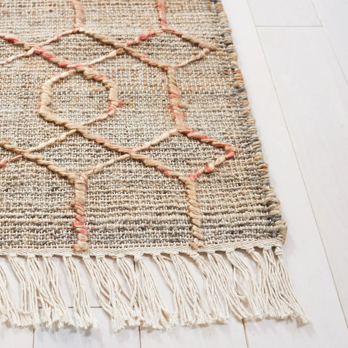 Safavieh Natural Fiber 4'-0" x 6'-0" Rug in Natural / Rust