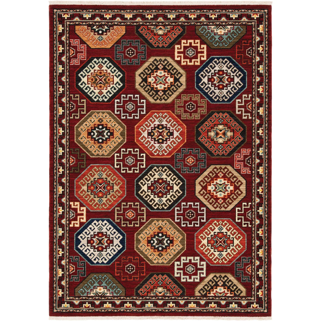 Oriental Weavers Sphinx Lilihan 091R6 Red/ Multi Rugs - main flat